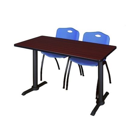 Cain Rectangle Tables > Training Tables > Cain Training Table & Chair Sets, 48 W, 24 L, 29 H, Mahogany MTRCT4824MH47BE